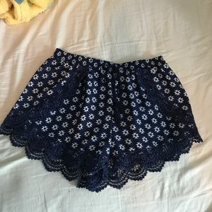 Xhilaration Navy Patterned Shorts